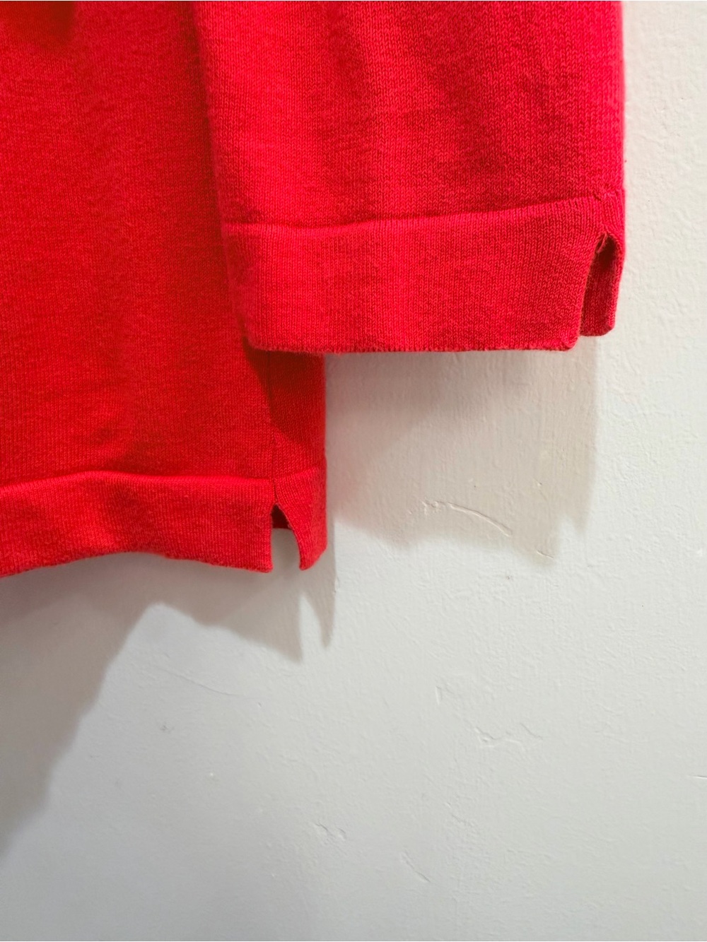 Vintage 90s Designers Originals Red V-Neck Embroidered Monogram J Knit Sweater M - Picture 5 of 9